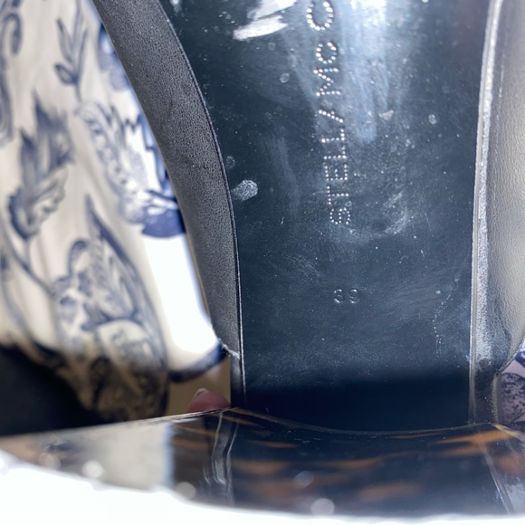 Stella McCartney Black Mules w/ Tortoiseshell Heel - Picture 6 of 7